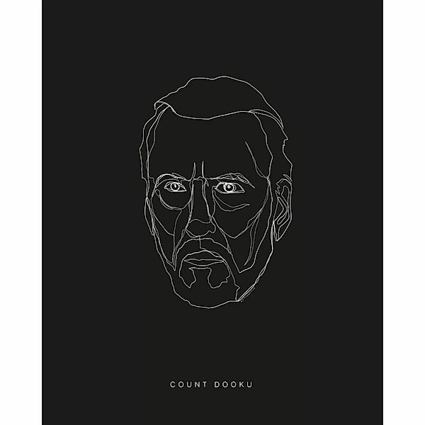 Komar Wandbild Star Wars Lines Dark Side Dooku Star Wars B/L: ca. 40x50 cm günstig online kaufen