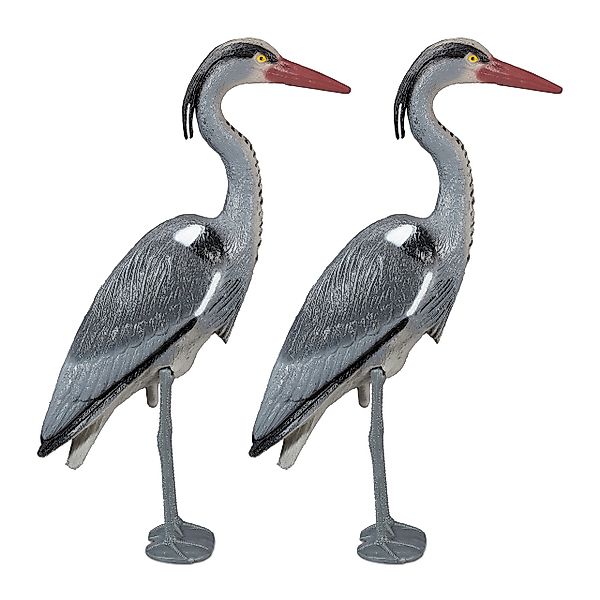 relaxdays Gartenfigur Reiher Gartenfigur im 2er günstig online kaufen