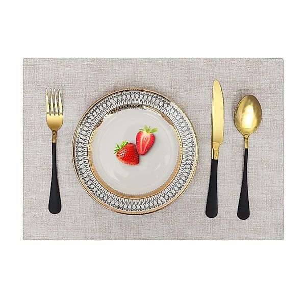 RWEUOQ Platzset 4-St Tischmatte Kunstleder abwischbar günstig online kaufen