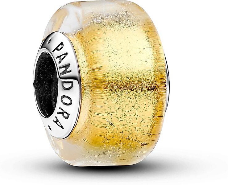 Pandora Kettenanhänger Pandora Goldfarbenes Murano-Glas Mini-Charm günstig online kaufen