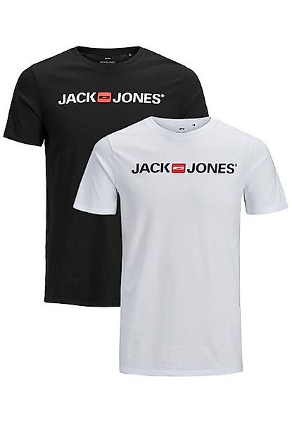 Jack & Jones T-Shirt JJECORP LOGO Print Kurzarm 2-er Stück Pack (2-tlg) NOO günstig online kaufen