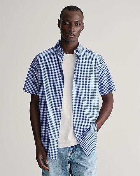 Gant Kurzarmhemd Regular Fit Gingham Popeline günstig online kaufen
