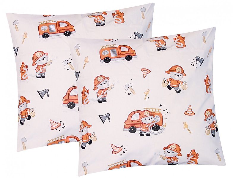 Heubergshop Kissenbezug, 40x40cm Feuerwehrmann 100% Baumwolle günstig online kaufen