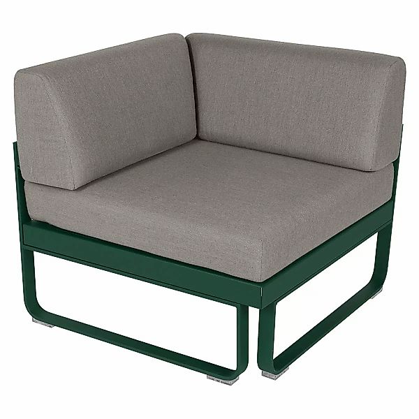 Bellevie Lounge Eck-Modul 02 Zederngrün B8 Taupegrau 1-Sitzer günstig online kaufen