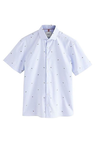 Next Kurzarmhemd Bügelleichtes Oxford-Hemd mit Streifen und Obst (1-tlg) günstig online kaufen