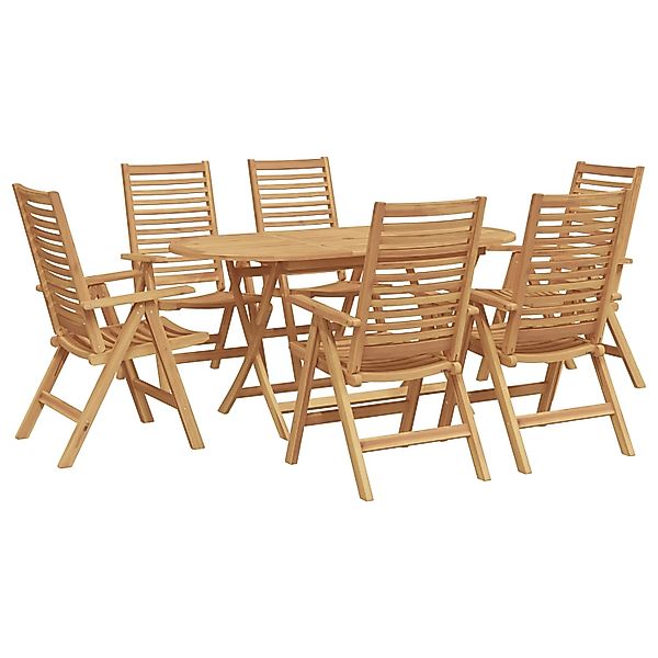 vidaXL 7-Teiliges Garten Essbereich Klappbar Massivholz Teak 3356879 günstig online kaufen