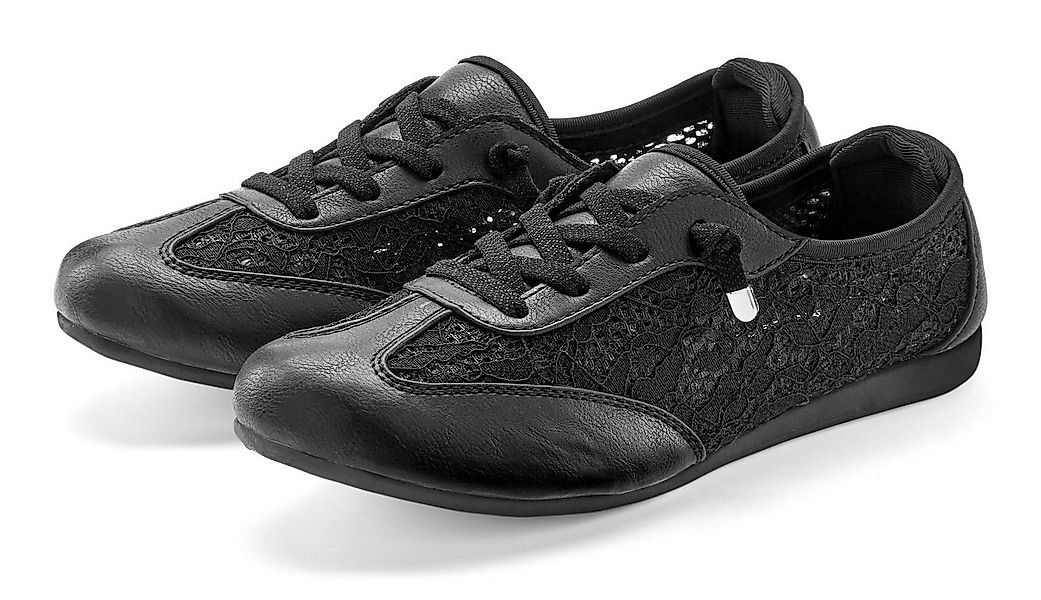 LASCANA Freizeitschuh, Halbschuh mit modischen Spitzendetails, Sneaker mit günstig online kaufen