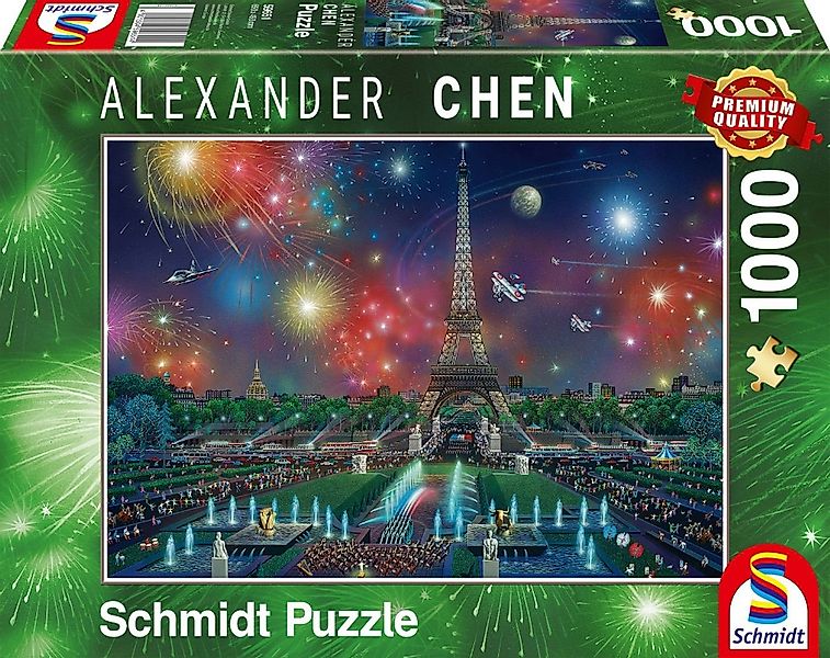 Schmidt Spiele Puzzle Feuerwerk am Eifelturm, 1000 Puzzleteile günstig online kaufen