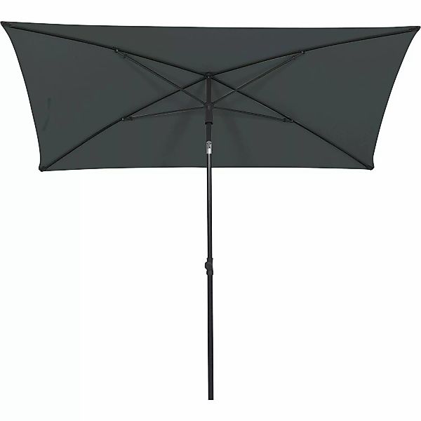 Siena Garden Marktschirm City 210 cm x  140 cm Grau mit Neigungsfunktion günstig online kaufen