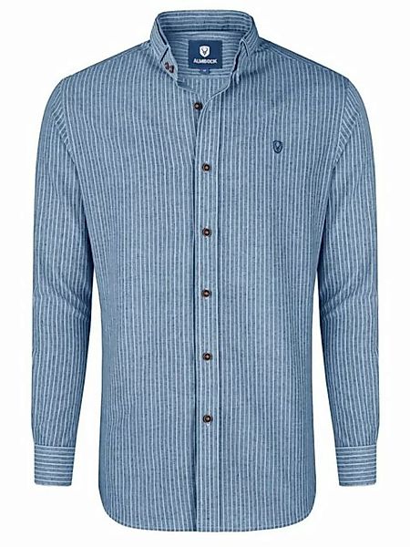 Almbock Trachtenhemd Herrenhemd Florian blau-weiß-gestreift günstig online kaufen