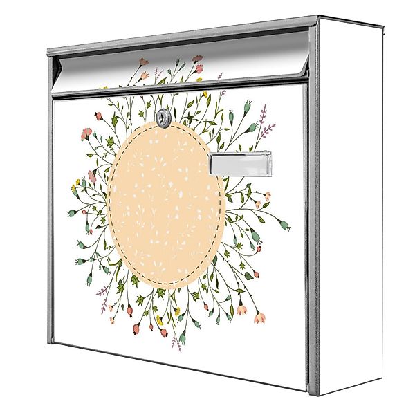 Banjado Briefkasten Silber 36.2x32.2x10cm Groß / Inkl. Montagematerial & 2 günstig online kaufen