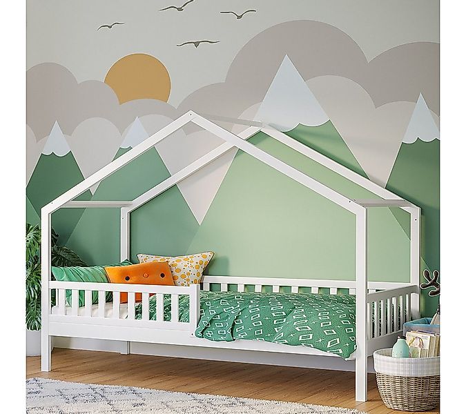 Bellabino Hausbett Vils 90x200 cm mit Rausfallschutz & Lattenrost (ohne Sch günstig online kaufen