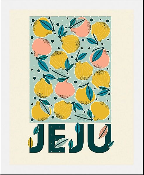 queence Bild "Jeju", Obst-Obst Bilder-Schriftzug-Figuren-Abstrakt, (1 St.), günstig online kaufen