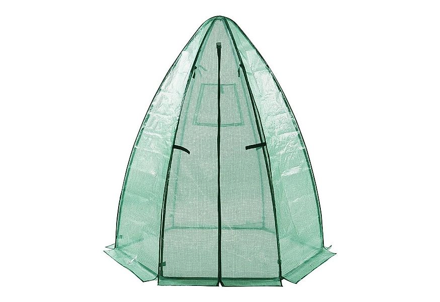 en.casa Foliengewächshaus, »Hunze« Gewächshaus mit Spitzdach 183x160cm Grün günstig online kaufen