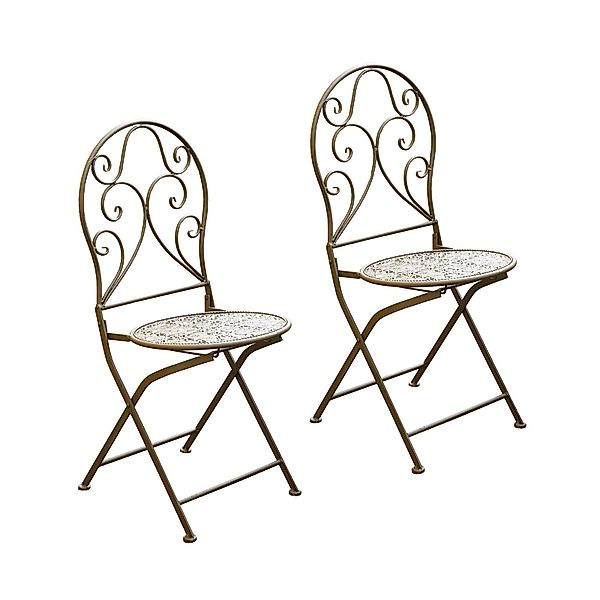 HTI-Living Gartenstuhl Gartenstuhl 2er-Set Lani Antik günstig online kaufen