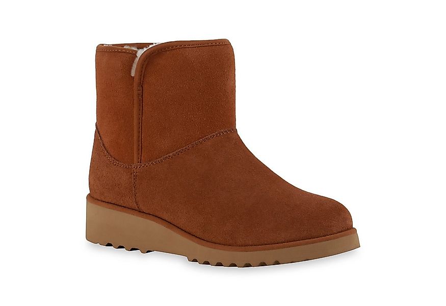 VAN HILL 836210 Schlupfboots Damen Schlupfstiefeletten Warm Gefütterte Keil günstig online kaufen