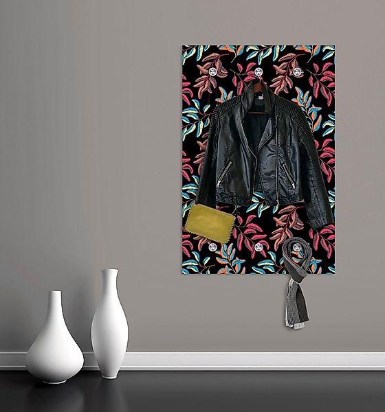 queence Garderobenleiste "Blätter" mit 6 Haken, 80 x 120 cm günstig online kaufen