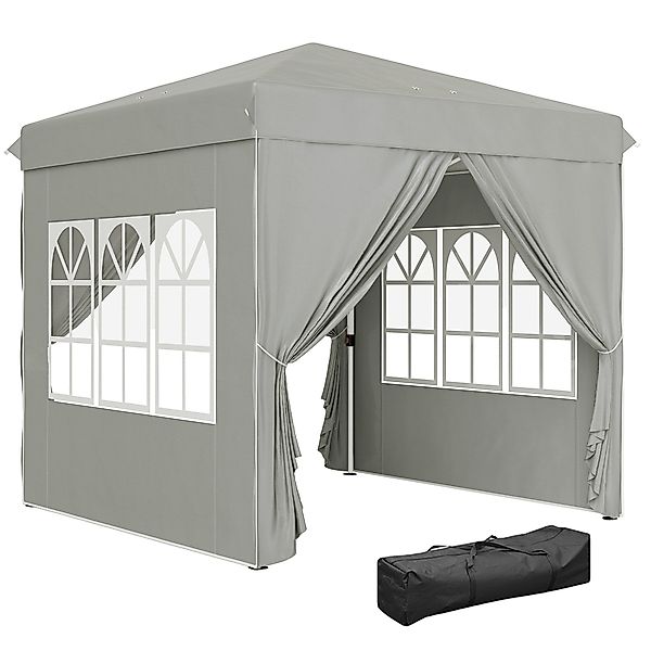 Outsunny Faltpavillon 2,5x2,5m, wasserabweisend stabil winterfest, günstig online kaufen