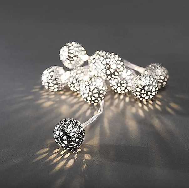 KONSTSMIDE LED-Lichterkette 3188-303 LED Dekolichterkette 10er Silberkugel günstig online kaufen