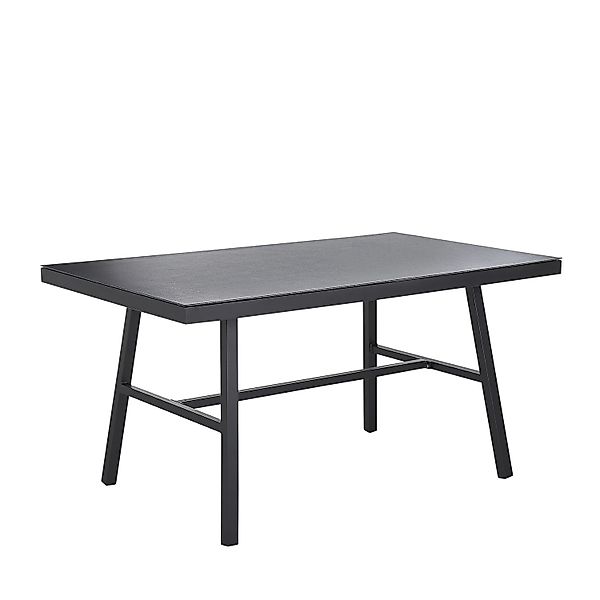 Beliani Gartentisch CANETTO Schwarz 150x90x76 günstig online kaufen
