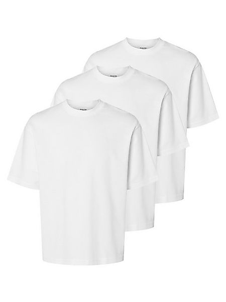 SELECTED HOMME Rundhalsshirt SLHLOOSEOSCAR SS O-NECK TEE 3 PACK NOOS (Packu günstig online kaufen