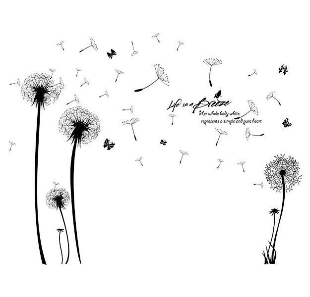 Coonoor Wandtattoo Wandtattoo Pusteblume, Wandsticker Wohnzimmer Pflanzen B günstig online kaufen