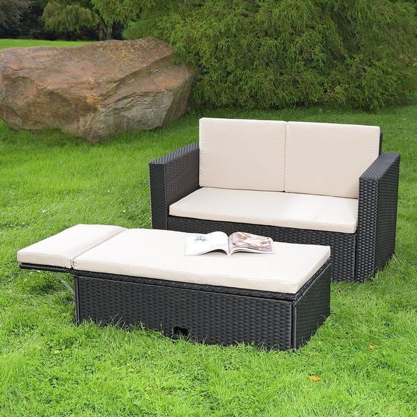 Melko Gartenlounge-Set Gartensofa Lounge Sessel Gartenmöbel günstig online kaufen