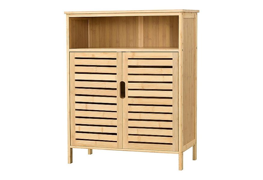 en.casa Midischrank »Eslöv« Badezimmerschrank 81x65,5x31cm Bambus günstig online kaufen