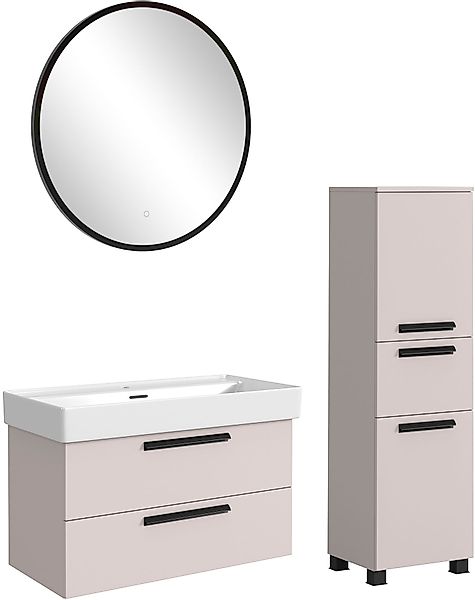 welltime Badmöbel-Set »SALVADA, 3tlg-Set, gedämpfte Scharniere, Softclose, günstig online kaufen