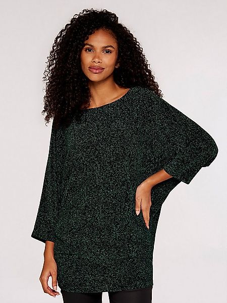 Apricot Rundhalsshirt Metallic-Top mit Fledermausärmeln günstig online kaufen