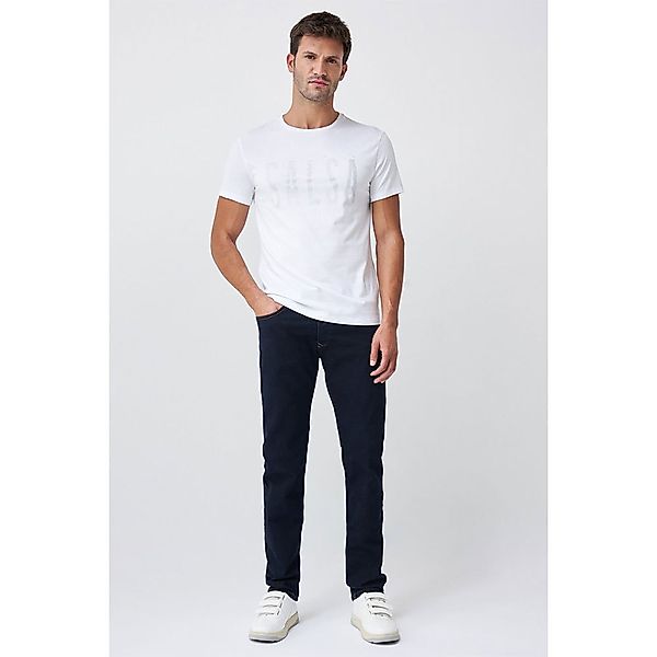 Salsa Jeans 125546-000 / Party Metallic Branding Kurzarm T-shirt 2XL White günstig online kaufen