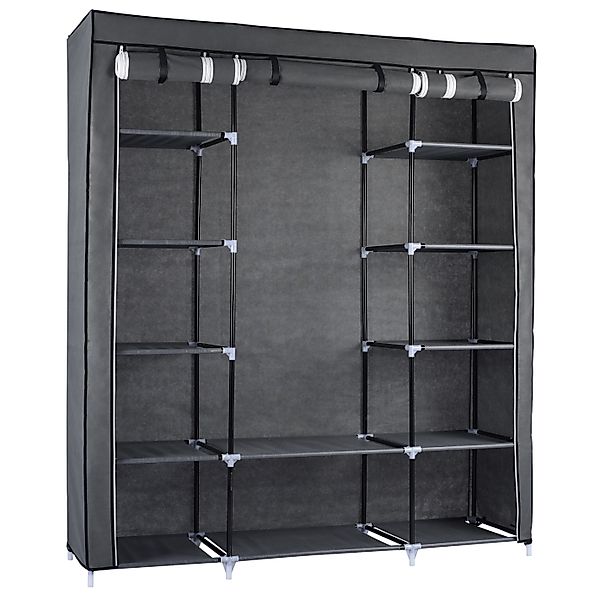 Ribelli Kleiderschrank Kleiderschrank, Vlies, grau, 12 günstig online kaufen