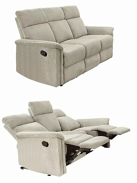 luma-home 3-Sitzer 15506, Sofa mit halbautomatischer Relaxfunktion 180 cm b günstig online kaufen
