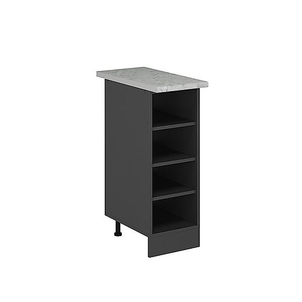 Vicco Küchenregal R-Line Offener Küchenschrank Anthrazit 30 cm AP Marmor günstig online kaufen