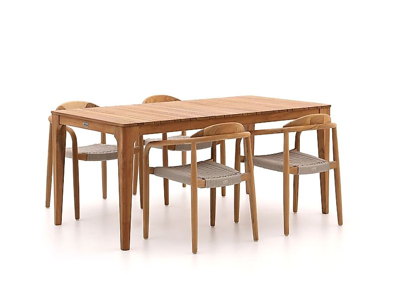 Bellagio Berbaro/Bruca 170 cm Gartenmöbel-Set 5-teilig Stapelbar günstig online kaufen