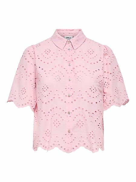 ONLY Spitzenbluse "ONLVALAIS S/S SHIRT WVN NOOS" Baumwolle, loose fit günstig online kaufen