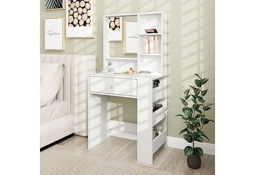HOMCOM Schminktisch Make-up-Tisch mit Spiegel (Frisiertisch mit Schublade u günstig online kaufen