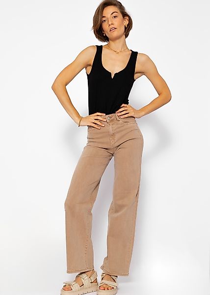 SASSYCLASSY Ripptanktop Top mit breiten Trägern günstig online kaufen