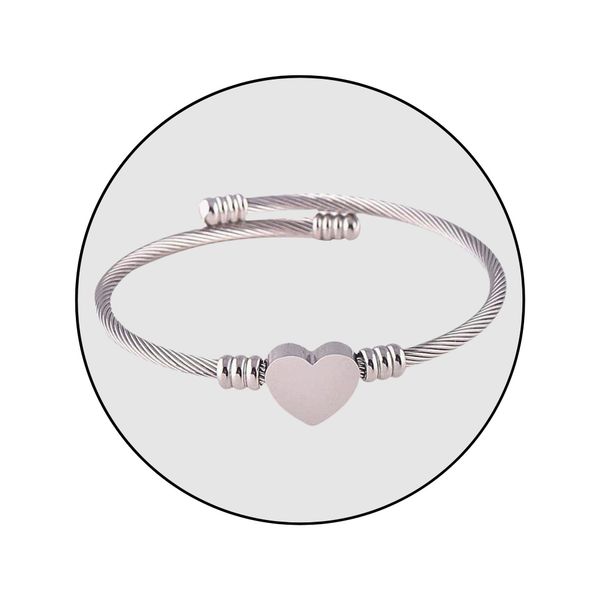 GOLDKLEIN Armreif Edelstahl Herz Schmuck Armkette günstig online kaufen