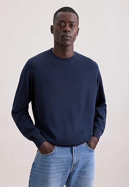 seidensticker Strickpullover "Schwarze Rose" 1/1 Rundhals Uni günstig online kaufen