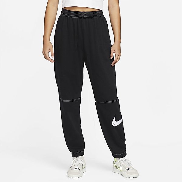 Nike Sportswear Swoosh Fleece Jogger Hose XS Black / Black / Black / White günstig online kaufen