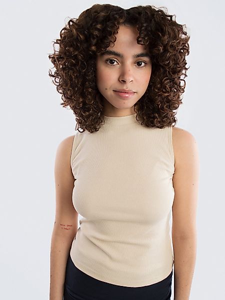 HONEST BASICS Ripptanktop Mock-Top mit OCS günstig online kaufen