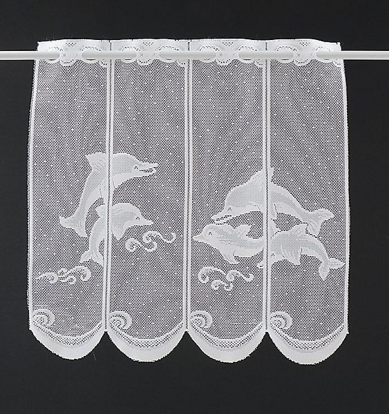 Gardinen Kranzusch Scheibengardine Delfin (1 St), Stangendurchzug, transpar günstig online kaufen