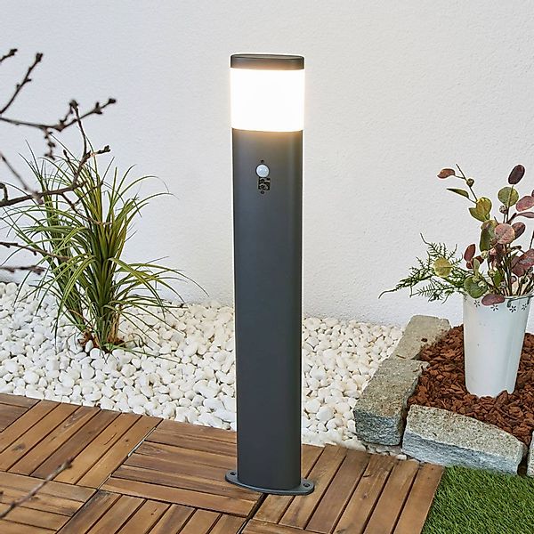 Lindby LED-Wegeleuchte Marius, 80 cm, anthrazit, Sensor günstig online kaufen