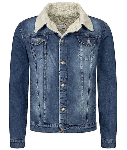 Rock Creek Winterjacke Rock Creek Winter Jeansjacke mit Teddyfellkragen H-2 günstig online kaufen