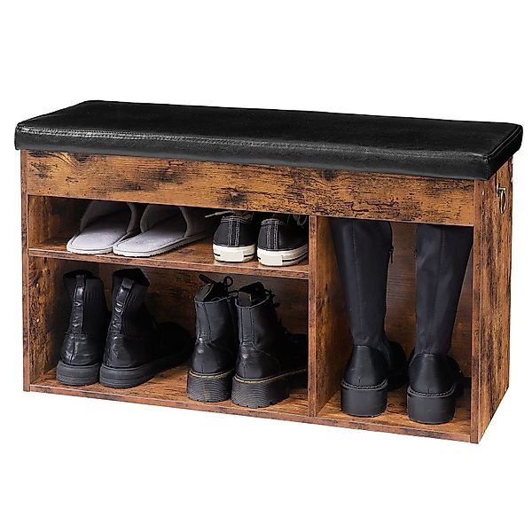 Hoobro Schuhbank Sitzbank (3 offene Fächer, günstig online kaufen