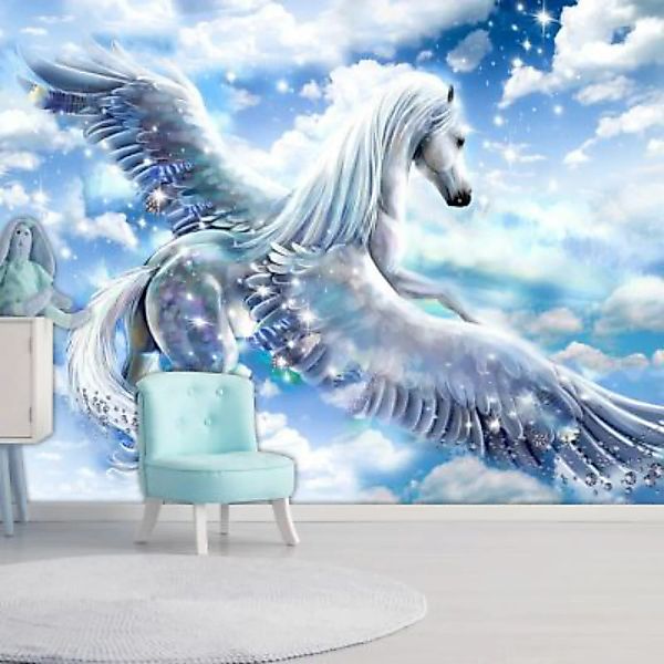 artgeist Fototapete Pegasus (Blue) weiß-kombi Gr. 350 x 245 günstig online kaufen