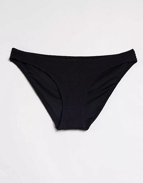Weekday – Sunny – Strukturiertes Bikinihöschen in Schwarz günstig online kaufen