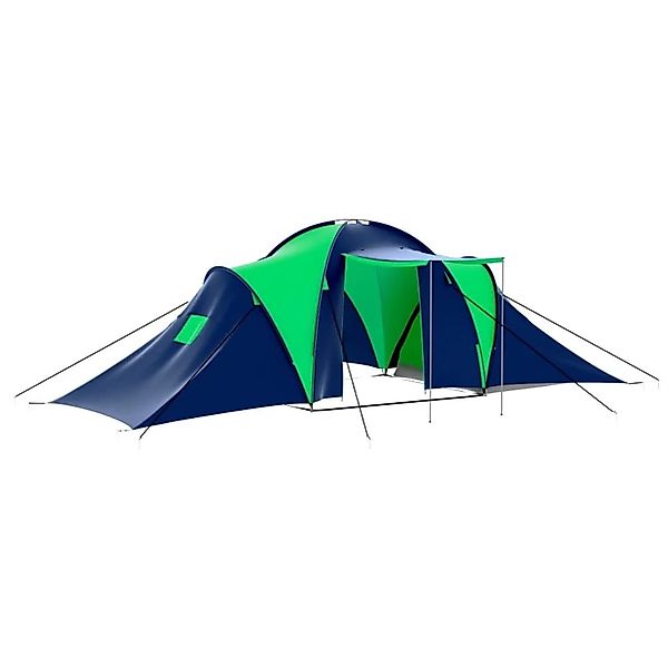 vidaXL Campingzelt 9 Personen Stoff Blau/Grün 90412 günstig online kaufen