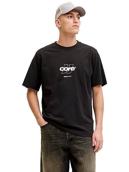 Jack & Jones Herren Rundhals T-Shirt JCOCLUB FRONT PRINT TEE SS CREW NECK - günstig online kaufen